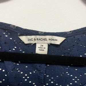 Zac & Rachel Midnight Blue Eyelet Top